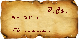 Pers Csilla névjegykártya