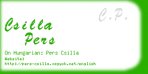 csilla pers business card